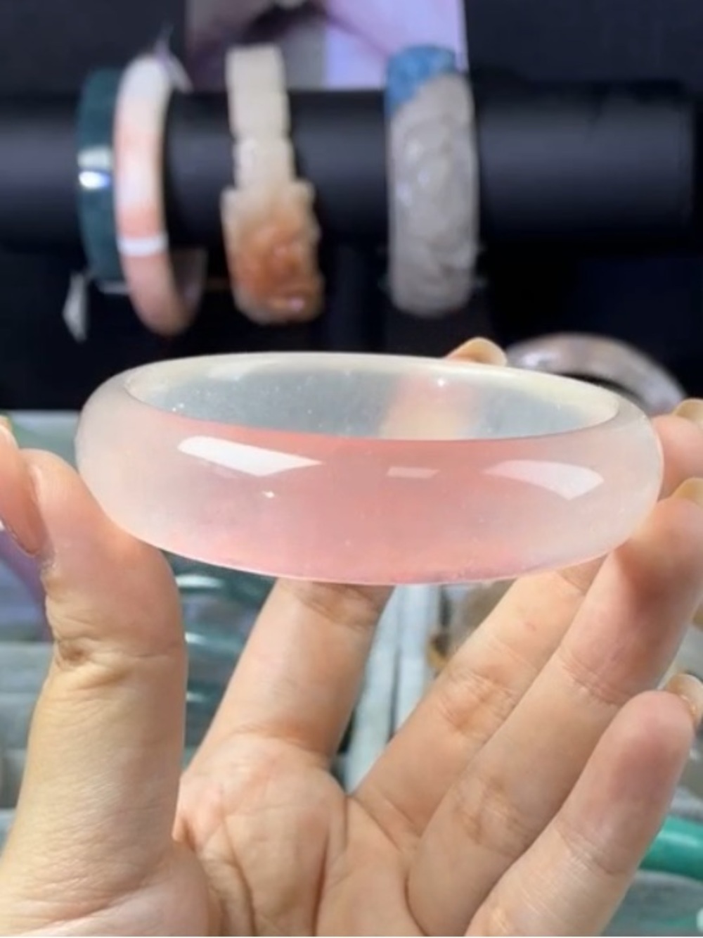 Authentic Pink Jade Bangle(COA included)